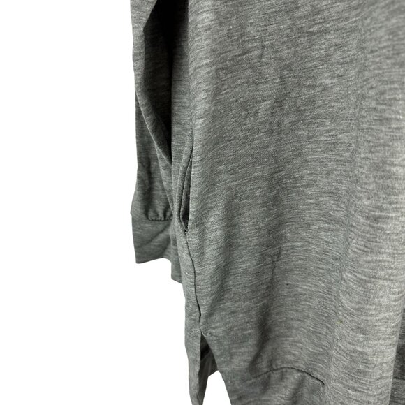 Loose Fit GDKEY Womens Heather Gray Long Sleeve Tunic Sweater Size M - Picture 2 of 5